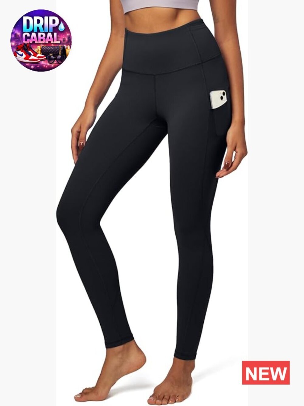 High Waisted Yoga Leggings with Pockets Tummy Control Workout Compression